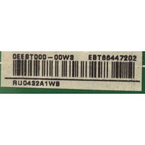 MAIN PARA SMART TV LG 4K / NUMERO DE PARTE EBT66447202 / EAX69083603 / 66447202 / OEEBT000-00WS / RU0432A1WB / PANEL NC650DQG- AAGX5 / MODELO 65UN6950ZUA.BUSWLKR
